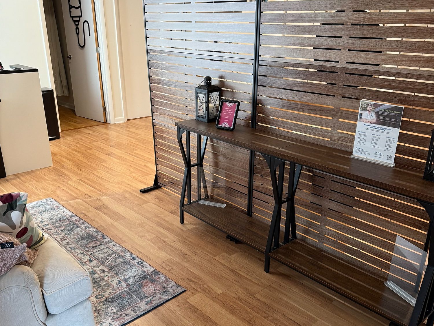Reception area at the Pure Vitality clinic on Hendersonville Road
