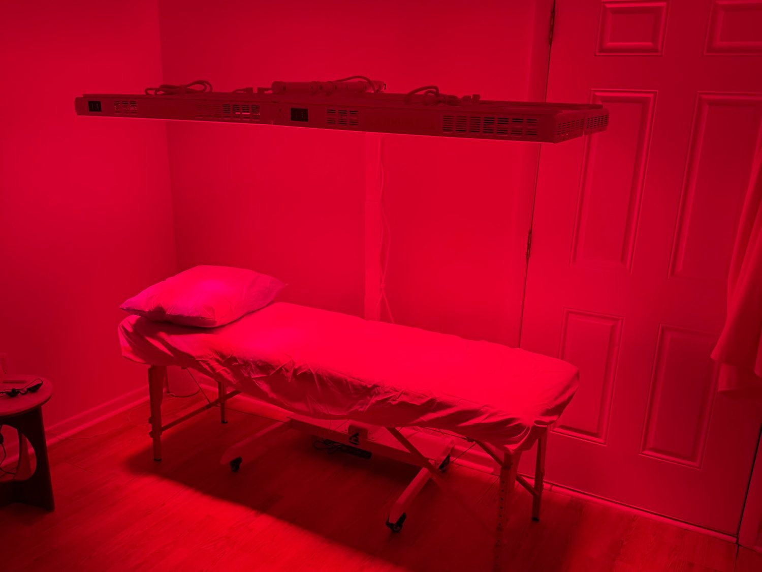 Red light therapy room at Pure Vitality Infusion Services